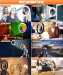 Picture of 12.6'' Selfie Ring Light with Tripod Stand & Phone Holder Tall 188cm/74'', GerTong LED Circle Ringlight with 40 RGB Mode 13 Brightness for Makeup YouTube Tiktok, Wireless Remote for iPhone Android