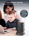 Picture of Tower Extension Lead with USB Slots, 3M & 5M Multi Plug Extension 8 Outlets and 4 USB (1 Type C and 3 USB Ports) [13A 3250W] Surge Protector Extension Lead with Widely Spaced Outlets for TV PC Tablets