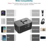 Picture of Universal Travel Adapter Worldwide Travel Plug with 2 USB Ports and AC Socket,All-in-one International Travel Adapter Universal Power Wall Plug for European US UK EU AUS