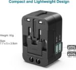 Picture of Universal Travel Adapter Worldwide Travel Plug with 2 USB Ports and AC Socket,All-in-one International Travel Adapter Universal Power Wall Plug for European US UK EU AUS