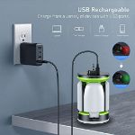 Picture of Camping Lantern Rechargeable Lamp - 7 Light Modes 60 LED Ultra Bright LED Tent Light 10+ Hrs Battery Life for Camping, Emergency, Fishing & Hiking