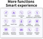 Picture of Smart Watch Men/Women Ultra Thin Heart Rate Monitor Fitness Tracker with Blood Pressure Pedometer & Calorie Counter Compatible with Android & iOS Devices