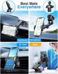 Picture of PRO Car Phone Holder Upgrade Mount Mobile Phone Automobile Cradle Van Accessories Windscreen Dashboard Vent for iPhone 14 13 12 Samsung, All Smartphone
