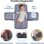 Picture of Changing Bag Backpack, Large Nappy Back Pack for Mom and Dad Multifunction Baby Bags with Portable Changing Mat, Pacifier Holder & Stroller Straps