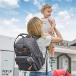 Picture of Changing Bag Backpack, Large Nappy Back Pack for Mom and Dad Multifunction Baby Bags with Portable Changing Mat, Pacifier Holder & Stroller Straps