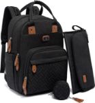 Picture of Changing Bag Backpack, Large Nappy Back Pack for Mom and Dad Multifunction Baby Bags with Portable Changing Mat, Pacifier Holder & Stroller Straps