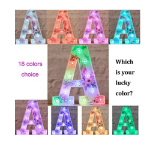 Picture of Unicorn Light Up Letters, 18 Color Changing LED Letter Lights Diamond Alphabet Sign Unicorn Gifts for Girls & Women Party Decorations for Birthday Christmas Valentine