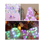 Picture of Unicorn Light Up Letters, 18 Color Changing LED Letter Lights Diamond Alphabet Sign Unicorn Gifts for Girls & Women Party Decorations for Birthday Christmas Valentine