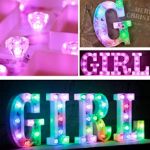 Picture of Unicorn Light Up Letters, 18 Color Changing LED Letter Lights Diamond Alphabet Sign Unicorn Gifts for Girls & Women Party Decorations for Birthday Christmas Valentine