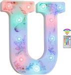 Picture of Unicorn Light Up Letters, 18 Color Changing LED Letter Lights Diamond Alphabet Sign Unicorn Gifts for Girls & Women Party Decorations for Birthday Christmas Valentine