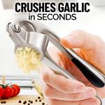 Picture of Zulay Premium Garlic Press - Soft Easy-Squeeze Ergonomic Handle, Sturdy Design Extracts More Garlic Paste Per Clove, Garlic Crusher for Nuts & Seeds, Professional Garlic Mincer & Ginger Press - Rose