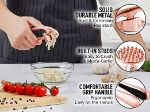Picture of Zulay Premium Garlic Press - Soft Easy-Squeeze Ergonomic Handle, Sturdy Design Extracts More Garlic Paste Per Clove, Garlic Crusher for Nuts & Seeds, Professional Garlic Mincer & Ginger Press - Rose