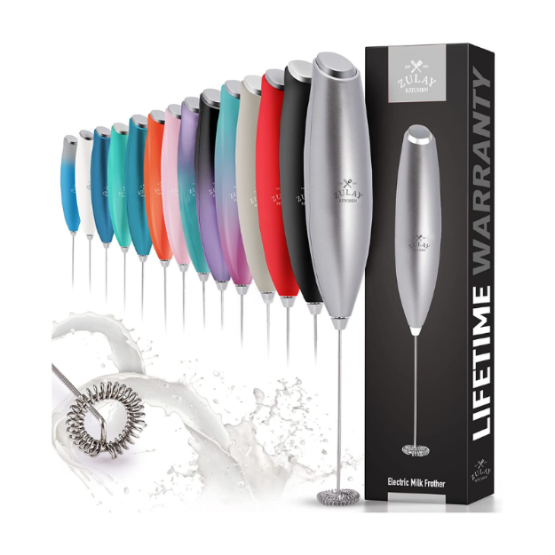 Picture of Powerful Milk Frother for Coffee with Upgraded Titanium Motor - Handheld Frother Electric Whisk, Milk Foamer, Mini Mixer & Coffee Blender for Frappe, Latte & Matcha
