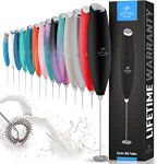 Picture of Powerful Milk Frother for Coffee with Upgraded Titanium Motor - Handheld Frother Electric Whisk, Milk Foamer, Mini Mixer & Coffee Blender for Frappe, Latte & Matcha