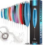Picture of Powerful Milk Frother for Coffee with Upgraded Titanium Motor - Handheld Frother Electric Whisk, Milk Foamer, Mini Mixer & Coffee Blender for Frappe, Latte & Matcha