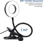 Picture of Versatile Clip-On LED Lamp for Reading Studying, and Gaming - 3 Color Modes, Eye-Care Desk Light for Bed - Black (Pack Of 2)