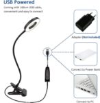 Picture of Versatile Clip-On LED Lamp for Reading Studying, and Gaming - 3 Color Modes, Eye-Care Desk Light for Bed - Black (Pack Of 2)