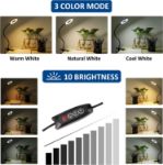 Picture of Versatile Clip-On LED Lamp for Reading Studying, and Gaming - 3 Color Modes, Eye-Care Desk Light for Bed - Black (Pack Of 2)