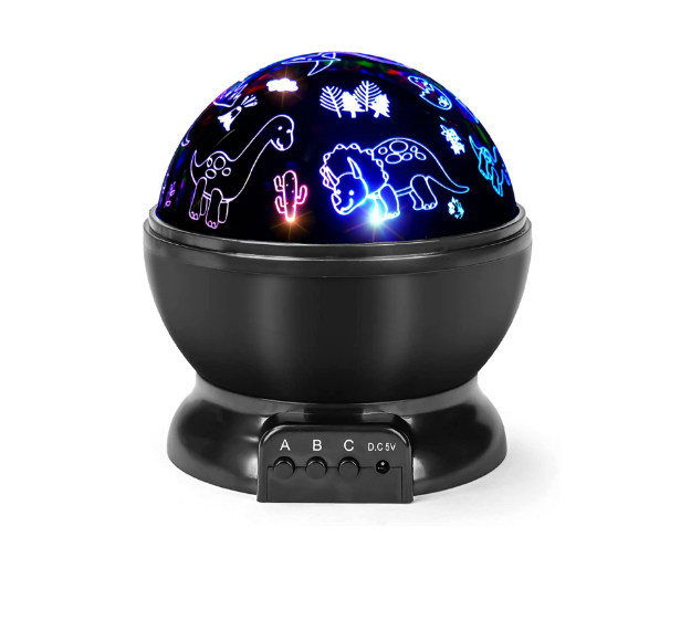 Picture of Dinosaur Night Light Projector for Kids, 360°Rotating Dinosaur Light with 8 Colorful Light Modes for Kids