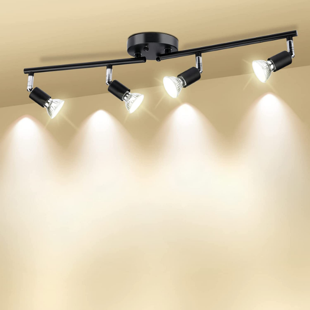 Picture of LED Spotlight Fittings for Ceiling, 4 Way Rotatable Kitchen Ceiling Spot Light Bar, Flexible Ceiling Light for Living Room, Bedroom