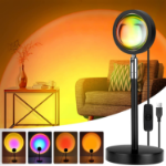 Picture of Sunset Lamp, 10W Sunset Light for Home Decor,360° Rotation Sunset Projection Romantic Visual Mood Lamp,USB Sunset Projector 