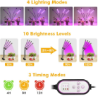 Picture of Grow Lights for Indoor Plants,  Newest 80 LEDs Full Spectrum Led Plant Grow Light, 10 Dimming Level & 4 Heads Grow Lamp