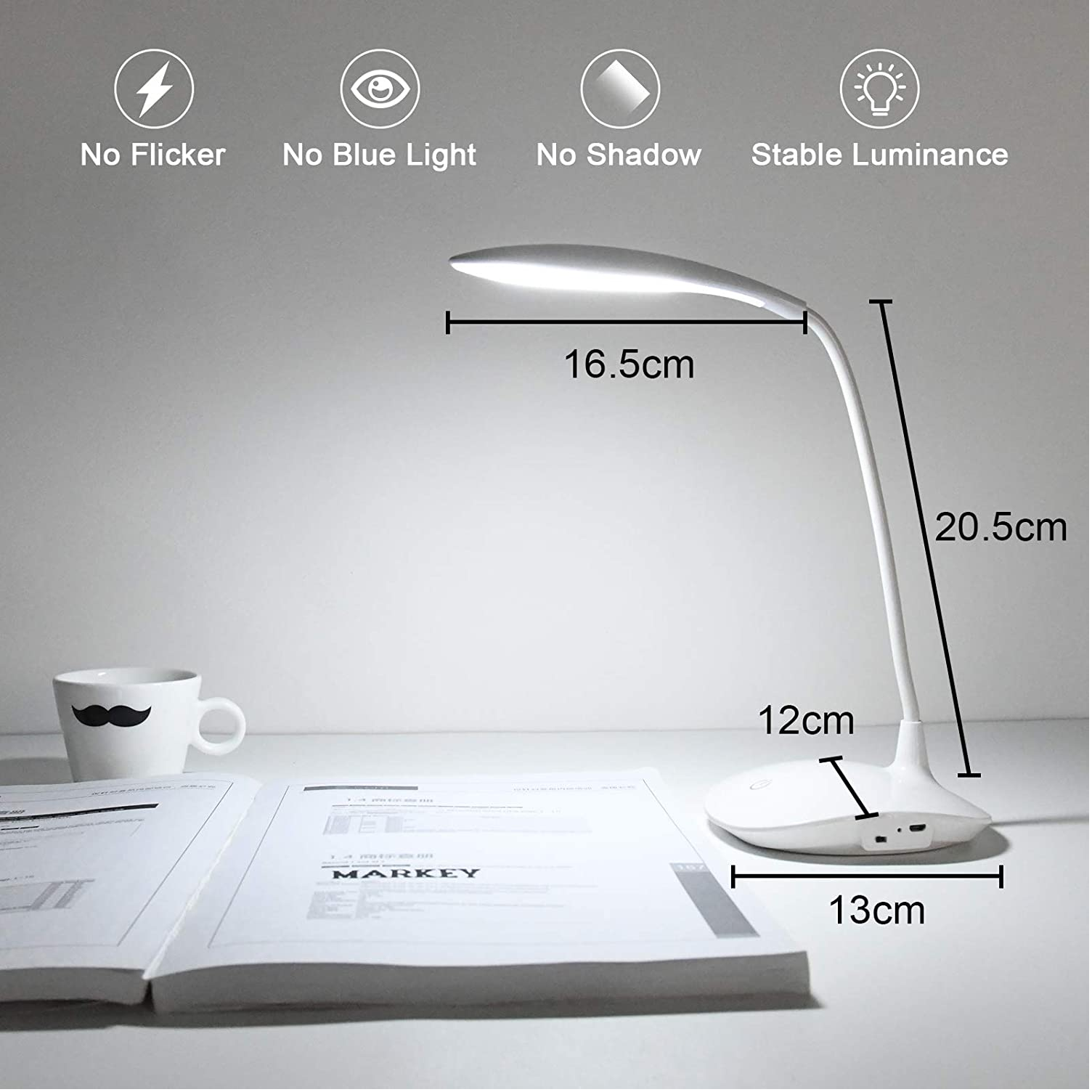 LED USB Portable EyeCare Desk Lamp 3 Light Modes LED Desk Lamp