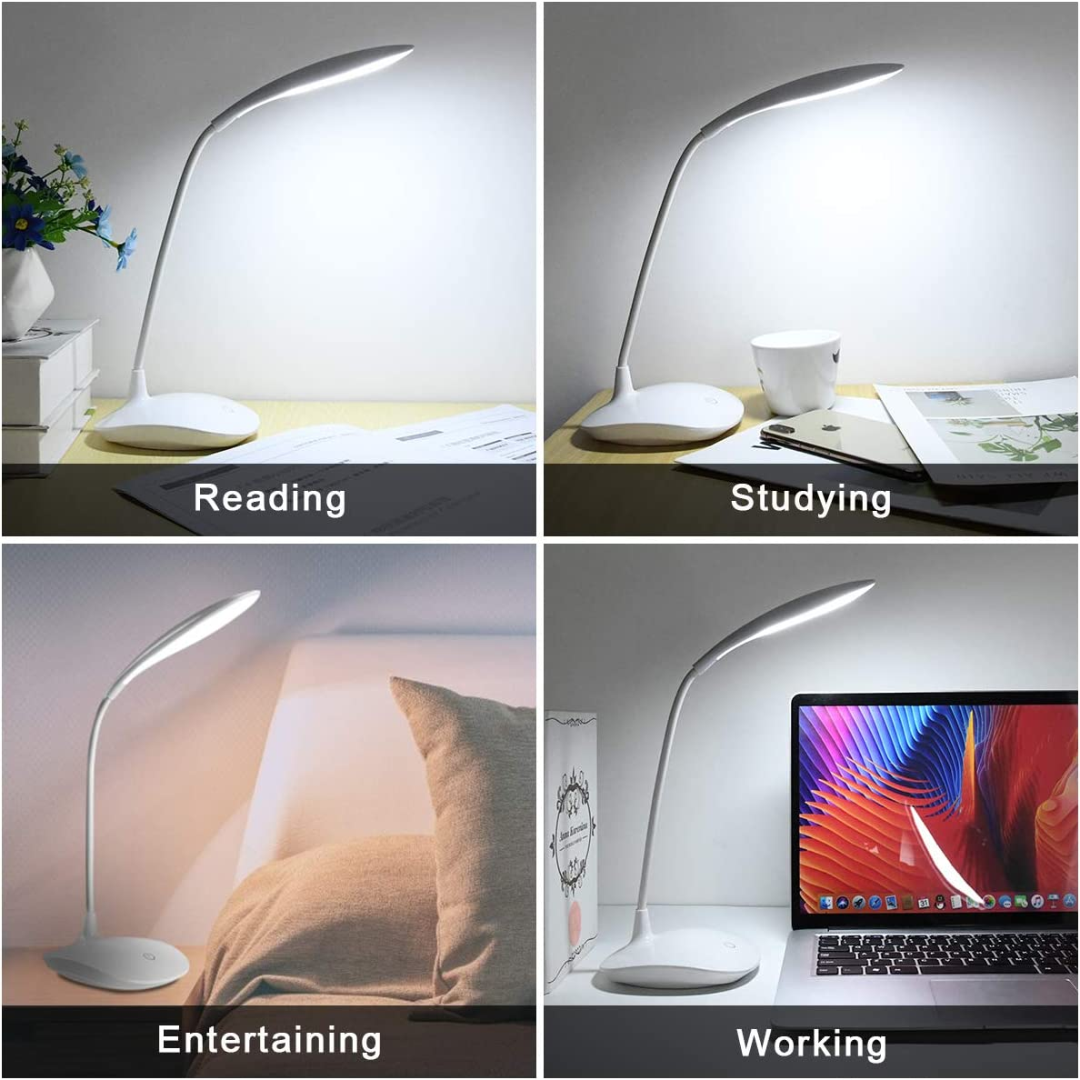LED USB Portable EyeCare Desk Lamp 3 Light Modes LED Desk Lamp