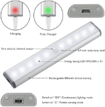 Picture of Motion Sensor Cabinet Lights, 10 LED Wireless Under Cupboard Light, Stick-on Anywhere Night Lighting  (2 Pack)
