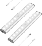 Picture of Motion Sensor Cabinet Lights, 10 LED Wireless Under Cupboard Light, Stick-on Anywhere Night Lighting  (2 Pack)