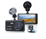 Picture of Car Dash Camera Front & Rear Supports SD Card Up to 128GB Full HD 1080P 4.0" DVR Dashboard Camera