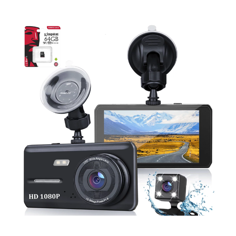 Full HD 1080P Car Dash Camera Front & Rear 4.0" DVR