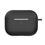 Picture of AirPods Pro Case - Shockproof Protective Silicone Skin Case Cover [Front LED Visible] with Carabiner Compatible for AirPods Pro - Black