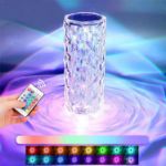 Picture of Crystal Table Lamps, 16 Colors USB Charging Touch Color Changing Crystal Atmosphere Desk Lamp with Remote Control