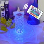 Picture of Crystal Table Lamps, 16 Colors USB Charging Touch Color Changing Crystal Atmosphere Desk Lamp with Remote Control