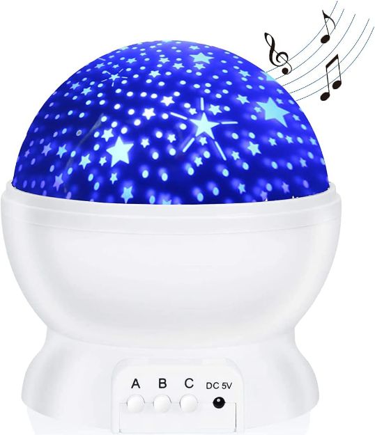 Picture of Night Light Projector with Music Star Projector, 360° Rotation for Kids Sensory Lights