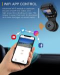 Picture of Dash Cam WiFi FHD 1080P Car Dashcam Recorder, Dashcams for Cars with SD Card Included, Night Vision, 170 degrees Wide Angle, WDR, Loop Recording