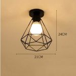 Picture of Alpha Lights Vintage Ceiling lamp Indoor | Iron Cage Ceiling Lamp for Entrance Corridor Best for Indoor Lighting Lamp in Bedroom