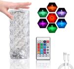 Picture of Crystal Table Lamps, 16 Colors USB Charging Touch Color Changing Crystal Atmosphere Desk Lamp with Remote Control