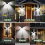 Picture of Outdoor Solar Lights Garden 100 LED Solar Security Lights 3 Modes Motion Sensor Wall Lights Outdoor 270º Wireless Solar Powered Flood Lights IP65 Waterproof for Fence Front Door Yard Garage