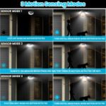 Picture of Outdoor Solar Lights Garden 100 LED Solar Security Lights 3 Modes Motion Sensor Wall Lights Outdoor 270º Wireless Solar Powered Flood Lights IP65 Waterproof for Fence Front Door Yard Garage