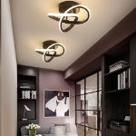 Picture of Interweave Modern Ceiling Light 22W - Creative Black & White LED Fixture with Warm White 3000K Lighting, Energy-Saving Flush Mount for Living Room, Bedroom & Kitchen