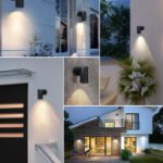 Picture of Outdoor Wall Lights, GU10 Base Up Down Exterior Wall Sconce, IP44 Black Stainless Steel Single Outside Wall Light for Garden, Patio, Balcony, Porch