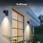 Picture of Outdoor Wall Lights, GU10 Base Up Down Exterior Wall Sconce, IP44 Black Stainless Steel Single Outside Wall Light for Garden, Patio, Balcony, Porch