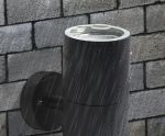 Picture of Modern Black Double Up Down Outdoor Stainless Steel Wall Light, Use GU10 IP65