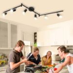 Picture of 6 Way LED Ceiling Spot Lights Rotatable, 2700K Warm White Spotlight Bar for Kitchen, Living Room, Bedroom,