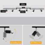 Picture of 6 Way LED Ceiling Spot Lights Rotatable, 2700K Warm White Spotlight Bar for Kitchen, Living Room, Bedroom,