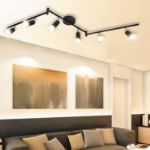 Picture of 6 Way LED Ceiling Spot Lights Rotatable, 2700K Warm White Spotlight Bar for Kitchen, Living Room, Bedroom,