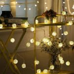 Picture of Christmas Indoor Rattan Ball Fairy Lights Ambiance Lighting for Bedroom Life, Wedding, Christmas