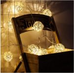 Picture of Christmas Indoor Rattan Ball Fairy Lights Ambiance Lighting for Bedroom Life, Wedding, Christmas